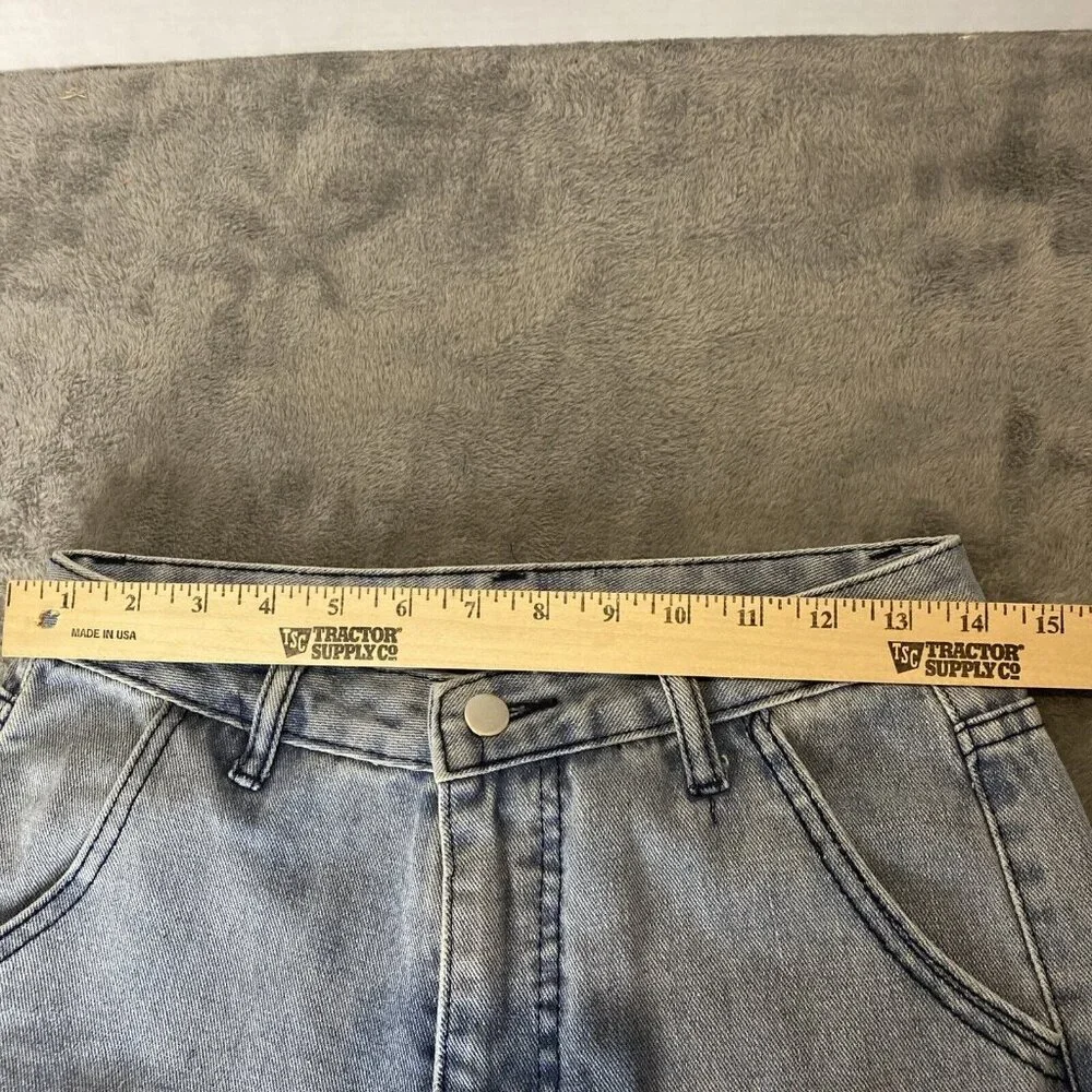 Blue Jean Denim Butterfly Boyfriend Boho Hippie Relaxed Vtg style Womens Sz 4